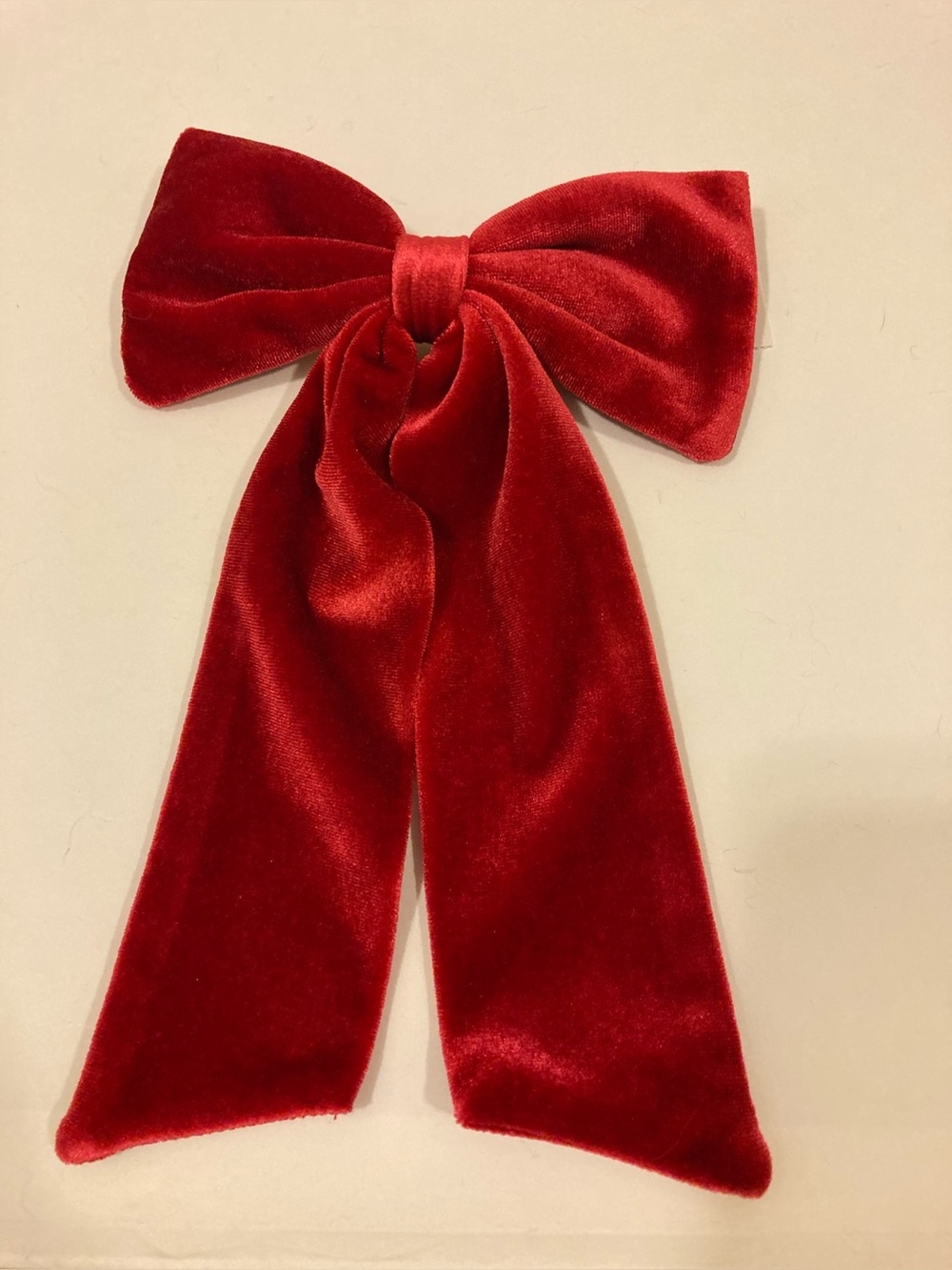 JCrew Velvet bow hair clip